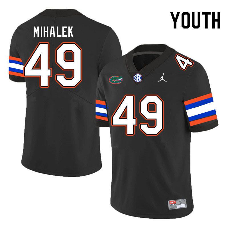 Youth #49 Adam Mihalek Florida Gators College Football Jerseys Stitched-Black